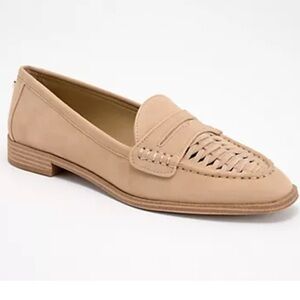 NWOT Vince Camuto Caylas Woven Penny Loafers Leather Size 9